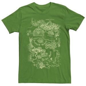�A�j���L�����N�^�[ �����Y �g�b�v�X T�V���c Licensed Character Men's Zelda Hyrule Map Tee Kelly