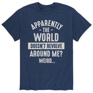 �A�j���L�����N�^�[ �����Y �g�b�v�X T�V���c Licensed Character Men's Apparently The Worldoesn't Revolve Around Me  Tee Blue �u���[