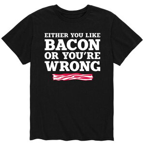 �A�j���L�����N�^�[ �����Y �g�b�v�X T�V���c Licensed Character Men's Either You Like Bacon Wrong Tee Black �u���b�N