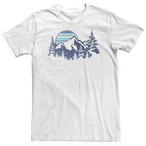 �A�j���L�����N�^�[ �����Y �g�b�v�X T�V���c �g�[�� Licensed Character Big & Tall Mountain Range Striped Sun Tee White �z���C�g
