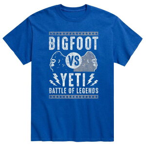 �A�j���L�����N�^�[ �����Y �g�b�v�X T�V���c Licensed Character Men's Bigfoot Vs Yeti Tee Dark Blue �u���[