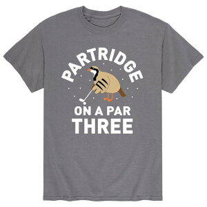 �A�j���L�����N�^�[ �����Y �g�b�v�X T�V���c Licensed Character Men's Partridge On A Par Three Tee Charcoal �`���R�[��
