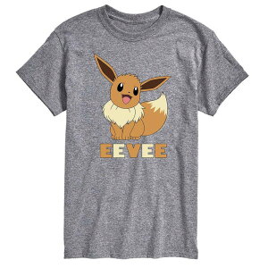 �A�j���L�����N�^�[ �����Y �g�b�v�X T�V���c Licensed Character Men's Pokemon Eevee Tee Gray �O���[