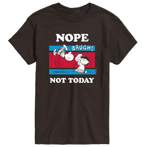 �A�j���L�����N�^�[ �����Y �g�b�v�X T�V���c Licensed Character Men's Peanuts Nope Notoday Tee Brown �u���E��