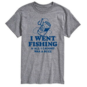 �A�j���L�����N�^�[ �����Y �g�b�v�X T�V���c �O���t�B�b�N Licensed Character Men's Went Fishing Caught A Buzz Graphic Tee Gray �O���[
