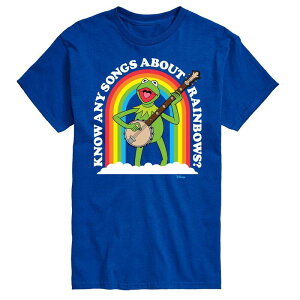 �f�B�Y�j�[ �����Y �g�b�v�X T�V���c �g�[�� �O���t�B�b�N Disney's Big & Tall The Muppetsongs About Rainbows Graphic Tee Blue �u���[
