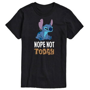 �f�B�Y�j�[ �����Y �g�b�v�X T�V���c �g�[�� �O���t�B�b�N Disney's Lilo and Stitch Big & Tall Nope Notoday Graphic Tee Black �u���b�N