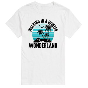 �A�j���L�����N�^�[ �����Y �g�b�v�X T�V���c �g�[�� �O���t�B�b�N Licensed Character Big & Tall Walking In A Winter Wonderland Beach Graphic Tee White �z���C�g
