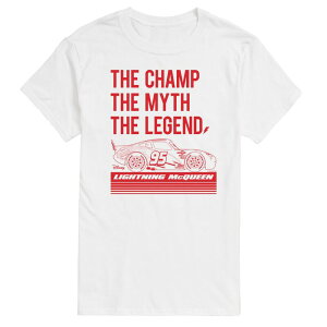 �f�B�Y�j�[ �s�N�T�[ �����Y �g�b�v�X T�V���c �O���t�B�b�N Disney / Pixar's Cars Lightening McQueen Men's The Champ Myth Legend Graphic Tee White �z���C�g