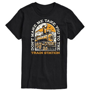 �A�j���L�����N�^�[ �����Y �g�b�v�X T�V���c �O���t�B�b�N Licensed Character Men's Yellowstone Take You Train Station Graphic Tee Black �u���b�N