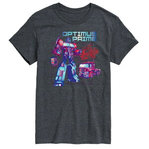 �A�j���L�����N�^�[ �����Y �g�b�v�X T�V���c Licensed Character Men's Transformers Optimus Prime Tee Heather Charcoal �`���R�[��