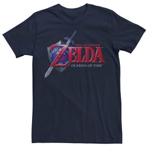 �A�j���L�����N�^�[ �����Y �g�b�v�X T�V���c ���S Licensed Character Men's Nintendo Legend of Zelda Logo Tee Navy �l�C�r�[