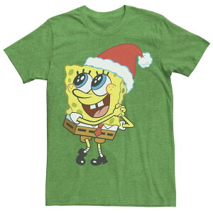 �A�j���L�����N�^�[ �����Y �g�b�v�X T�V���c �p���c Licensed Character Men'spongebob Squarepantsanta Hat Dreaming Of Christmas Tee Kelly Heather �w�U�[