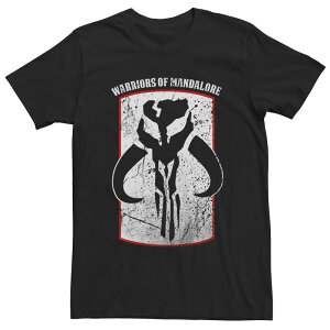 �X�^�[ �E�H�[�Y �����Y �g�b�v�X T�V���c Men'star Wars The Mandalorian Warriors of Mandalore Tee Black �u���b�N