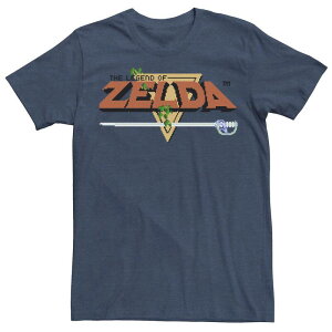 �A�j���L�����N�^�[ �����Y �g�b�v�X T�V���c ���S Licensed Character Men's The Legend Of Zelda Pixelogo Fade Tee Navy �l�C�r�[
