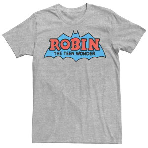 �A�j���L�����N�^�[ �����Y �g�b�v�X T�V���c ���S Licensed Character Men's DComics Robin The Teen Wonder Classic Logo Tee Athletic Heather �w�U�[