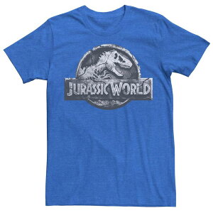 �A�j���L�����N�^�[ �����Y �g�b�v�X T�V���c ���S Licensed Character Men's Jurassic World Two Return Stone Logo Tee Royal Heather �w�U�[