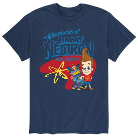 アニメキャラクター メンズ トップス Tシャツ ロゴ Licensed Character Men's Jimmy Neutron Group Logo Tee Blue ブルー
