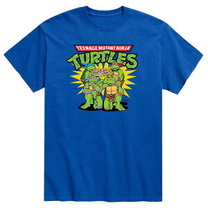 �A�j���L�����N�^�[ �����Y �g�b�v�X T�V���c Licensed Character Men's Teenage Mutant Ninja Turtles Pizza Dudes Tee Blue �u���[