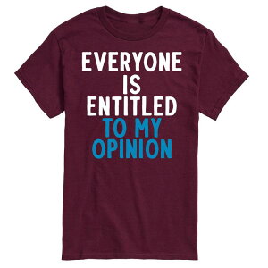 �A�j���L�����N�^�[ �����Y �g�b�v�X T�V���c Licensed Character Men's Entitled To My Opinon Tee Red ���b�h