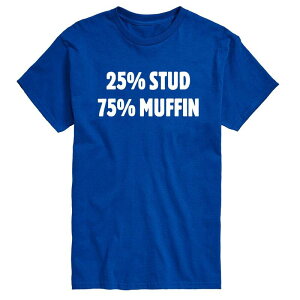�A�j���L�����N�^�[ �����Y �g�b�v�X T�V���c �g�[�� �O���t�B�b�N Licensed Character Big & Tall 25 Percent Stud 75 Percent Muffin Graphic Tee Blue �u���[