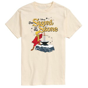 �f�B�Y�j�[ �����Y �g�b�v�X T�V���c ���S �O���t�B�b�N Disney's The Sword and the Stone Men's Logo Graphic Tee Beige �x�[�W��