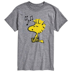 �A�j���L�����N�^�[ �����Y �g�b�v�X T�V���c �O���t�B�b�N Licensed Character Men's Peanuts Woodstock Singingraphic Tee Heather Gray �O���[