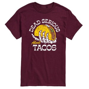 �A�j���L�����N�^�[ �����Y �g�b�v�X T�V���c �O���t�B�b�N Licensed Character Men's Dead Serious Aboutacos Graphic Tee Maroon �}���[��