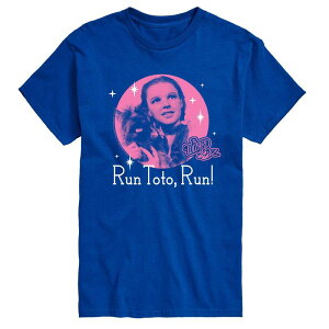 �A�j���L�����N�^�[ �����Y �g�b�v�X T�V���c �O���t�B�b�N Licensed Character Men's Wizard Of Oz Run Toto Run Graphic Tee Blue �u���[