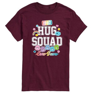 �A�j���L�����N�^�[ �����Y �g�b�v�X T�V���c �O���t�B�b�N Licensed Character Men's Care Bears Hug Squad Graphic Tee Maroon �}���[��