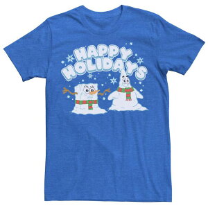 �A�j���L�����N�^�[ �����Y �g�b�v�X T�V���c �p���c Licensed Character Men'spongebob Squarepants Patrick Snowmen Tee Royal Heather �w�U�[