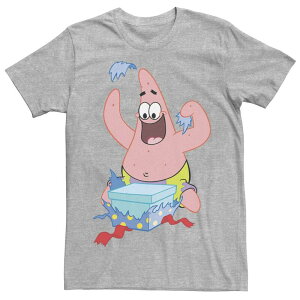 �j�R���f�I�� �����Y �g�b�v�X T�V���c �p���c �O���t�B�b�N Men's Nickelodeon SpongeBob SquarePants Patrick Star Holiday Graphic Tee Athletic Heather �w�U�[
