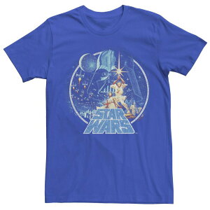 �X�^�[ �E�H�[�Y �����Y �g�b�v�X T�V���c �O���t�B�b�N Men'star Wars Group Retro Poster Graphic Tee Royal