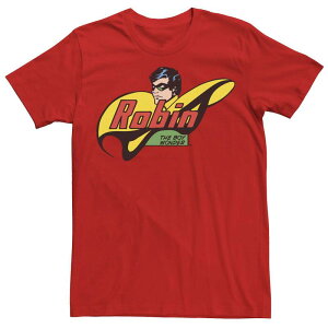 �A�j���L�����N�^�[ �����Y �g�b�v�X T�V���c Licensed Character Men's DComics Robin The Boy Wonder Comic Tee Red ���b�h