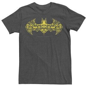 �A�j���L�����N�^�[ �����Y �g�b�v�X T�V���c ���S Licensed Character Men's DComics Batman Gadgets Classic Logo Tee Charcoal Heather �`���R�[��