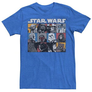 �X�^�[ �E�H�[�Y �����Y �g�b�v�X T�V���c Men'star Wars Comic Style Character Boxes Tee Royal Heather �w�U�[