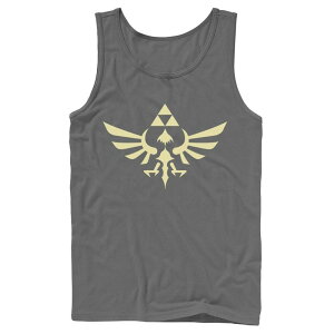 �A�j���L�����N�^�[ �����Y �g�b�v�X T�V���c Licensed Character Men's Nintendo The Legend Of Zelda Triforce Stamp Tank Top Charcoal �`���R�[��
