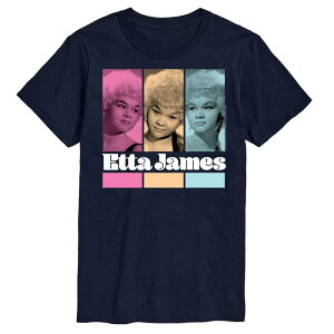�A�j���L�����N�^�[ �����Y �g�b�v�X T�V���c �g�[�� Licensed Character Big & Tall Etta James Grid Tee Navy �l�C�r�[