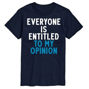 �A�j���L�����N�^�[ �����Y �g�b�v�X T�V���c Licensed Character Men's Entitled To My Opinon Tee Navy �l�C�r�[