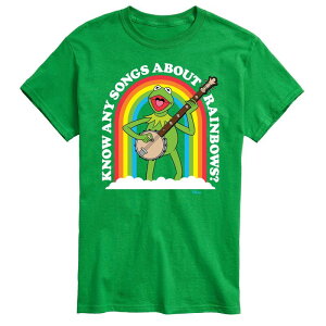 �f�B�Y�j�[ �����Y �g�b�v�X T�V���c �g�[�� �O���t�B�b�N Disney's Big & Tall The Muppetsongs About Rainbows Graphic Tee Green �O���[��