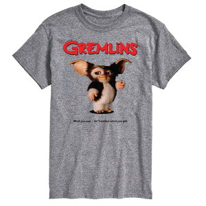 �A�j���L�����N�^�[ �����Y �g�b�v�X T�V���c �O���t�B�b�N Licensed Character Men's Gremlins Movie Poster Graphic Tee Gray �O���[