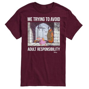 �f�B�Y�j�[ �����Y �g�b�v�X T�V���c �O���t�B�b�N Disney's Robin Hood Men's Graphic Tee Maroon �}���[��