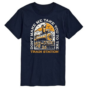 �A�j���L�����N�^�[ �����Y �g�b�v�X T�V���c �O���t�B�b�N Licensed Character Men's Yellowstone Take You Train Station Graphic Tee Navy �l�C�r�[