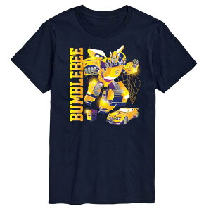 �A�j���L�����N�^�[ �����Y �g�b�v�X T�V���c Licensed Character Men's Transformers Bumblebee Tee Navy �l�C�r�[