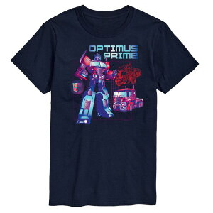 �A�j���L�����N�^�[ �����Y �g�b�v�X T�V���c Licensed Character Men's Transformers Optimus Prime Tee Navy �l�C�r�[
