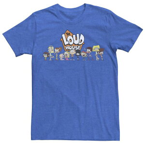 �A�j���L�����N�^�[ �����Y �g�b�v�X T�V���c Licensed Character Men's The Loud House Group Shotee Royal Heather �w�U�[