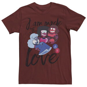 �A�j���L�����N�^�[ �����Y �g�b�v�X T�V���c Licensed Character Men's Cartoonetwork Steven Universe I Amade Of Love Tee Cardinal