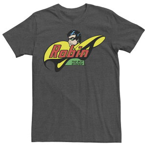 �A�j���L�����N�^�[ �����Y �g�b�v�X T�V���c Licensed Character Men's DComics Robin The Boy Wonder Comic Tee Charcoal Heather �`���R�[��