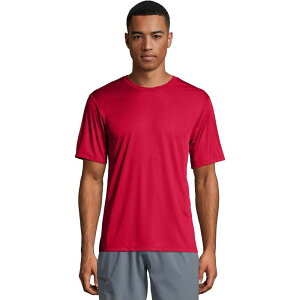 �w�C���Y �����Y �g�b�v�X T�V���c Men's Hanes CoolDRI Performance Tee Deep Red ���b�h