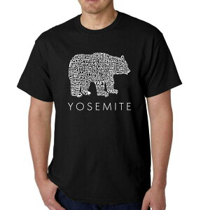 �G���G�[�|�b�v�A�[�g �����Y �g�b�v�X T�V���c LA Pop Art Yosemite Bear - Men's Word Art-shirt Black �u���b�N